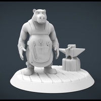 Small Forgemaster Bear 3D Printing 20445