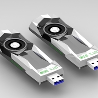 Small Pendrive Case - NVIDIA Geforce Founder Edition 3D Printing 204450
