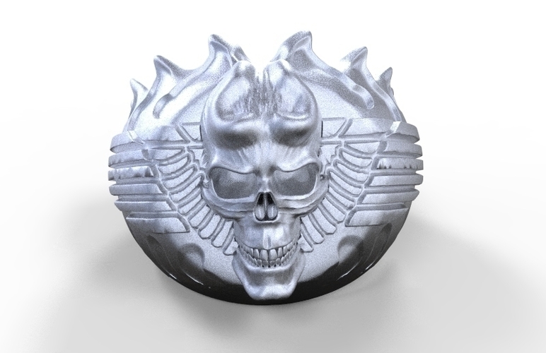 Skull Ring 3D Print 204774 Skull Ring 3D Print 204774