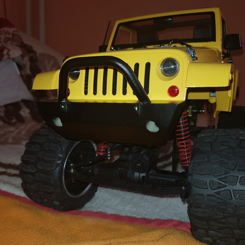 Front Bumper for Jeep Wrangler Rubicon 1:10 3D Print 204926