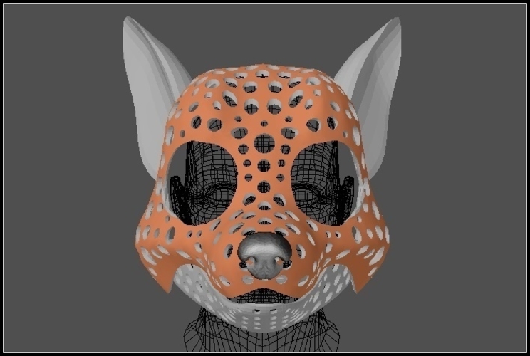 Fursuit- or puppet-head base - version 51 - toon canine 3D Print 205664