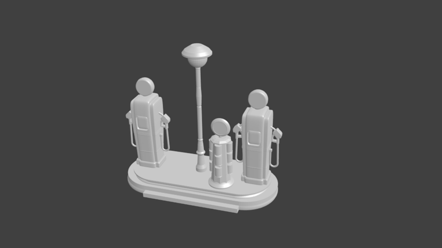 full gas station diorama 3D Print 205797 full gas station diorama 3D Print 205797