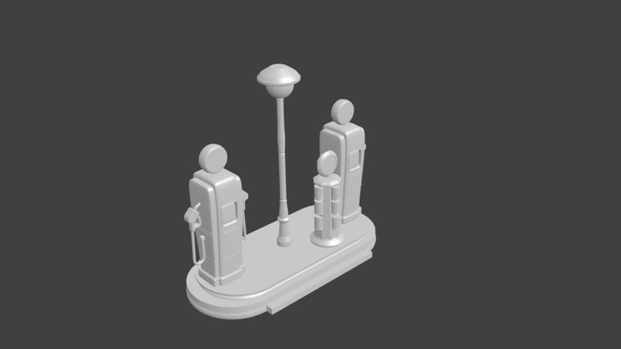 full gas station diorama 3D Print 205799 full gas station diorama 3D Print 205799