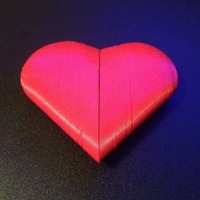 Small Twistable heart 3D Printing 20586