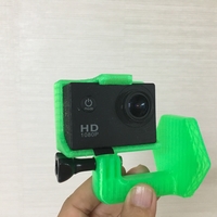 Small gopro helmet mount (curved surface) 3D Printing 206016