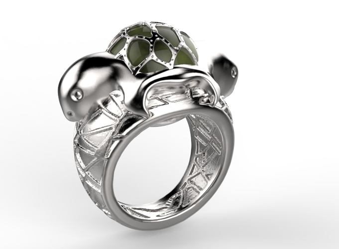 Turtles Ring 3D Print 206389 Turtles Ring 3D Print 206389