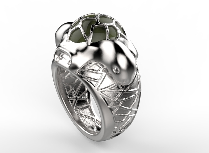 Turtles Ring 3D Print 206390 Turtles Ring 3D Print 206390