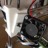 Small eMaker Huxley Part Cooling Fan Mount 3D Printing 20646