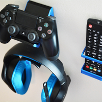 Small Controller Shelf (Wall Mounted - PS4) 3D Printing 206556