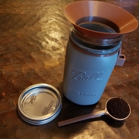 Small Coffee scoop, scoop holder, and funnel for mason jar  3D Printing 206605