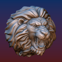 Small Lion head BEAD 3D Printing 206760