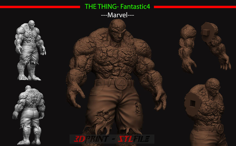 The Thing - Fantastic Four - Marvel 3D Print 206831