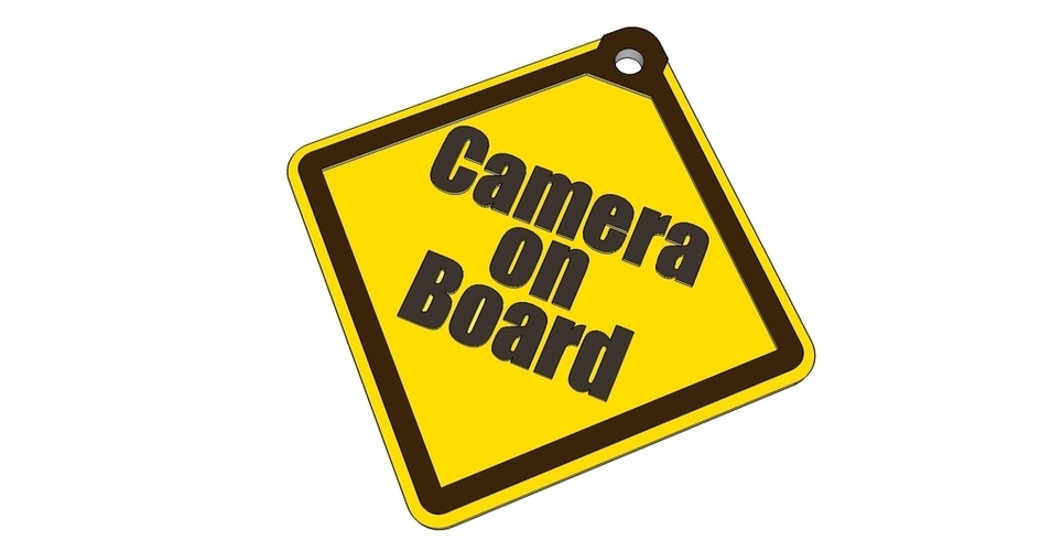 Camera On Board safety sign 3D Print 20693