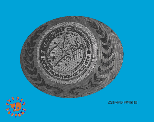 Starfleet Command Belt Buckle Ver 1&2 w/2 Pt Epoxy Pouring Block 3D Print 206943 Starfleet Command Belt Buckle Ver 1&2 w/2 Pt Epoxy Pouring Block 3D Print 206943