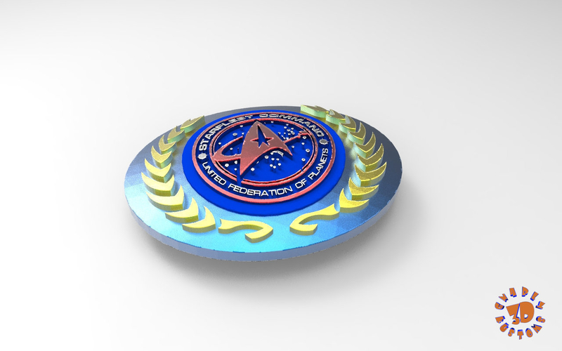 Starfleet Command Belt Buckle Ver 1&2 w/2 Pt Epoxy Pouring Block 3D Print 206945 Starfleet Command Belt Buckle Ver 1&2 w/2 Pt Epoxy Pouring Block 3D Print 206945