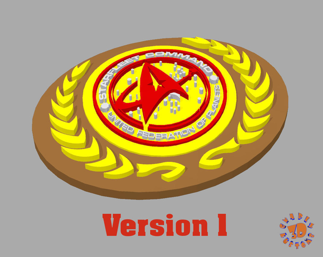 Starfleet Command Belt Buckle Ver 1&2 w/2 Pt Epoxy Pouring Block 3D Print 206950 Starfleet Command Belt Buckle Ver 1&2 w/2 Pt Epoxy Pouring Block 3D Print 206950