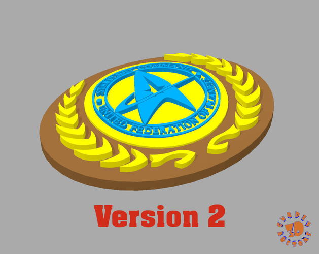 Starfleet Command Belt Buckle Ver 1&2 w/2 Pt Epoxy Pouring Block 3D Print 206951 Starfleet Command Belt Buckle Ver 1&2 w/2 Pt Epoxy Pouring Block 3D Print 206951