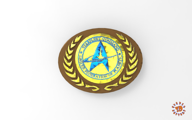 Starfleet Command Belt Buckle Ver 1&2 w/2 Pt Epoxy Pouring Block 3D Print 206953 Starfleet Command Belt Buckle Ver 1&2 w/2 Pt Epoxy Pouring Block 3D Print 206953