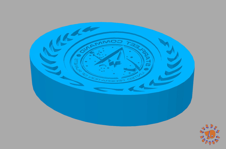 Starfleet Command Belt Buckle Ver 1&2 w/2 Pt Epoxy Pouring Block 3D Print 206955 Starfleet Command Belt Buckle Ver 1&2 w/2 Pt Epoxy Pouring Block 3D Print 206955