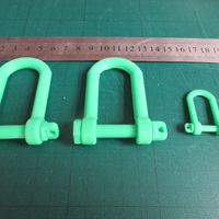 Small Tank style Tow Hook (Shackle) 3D Printing 207041