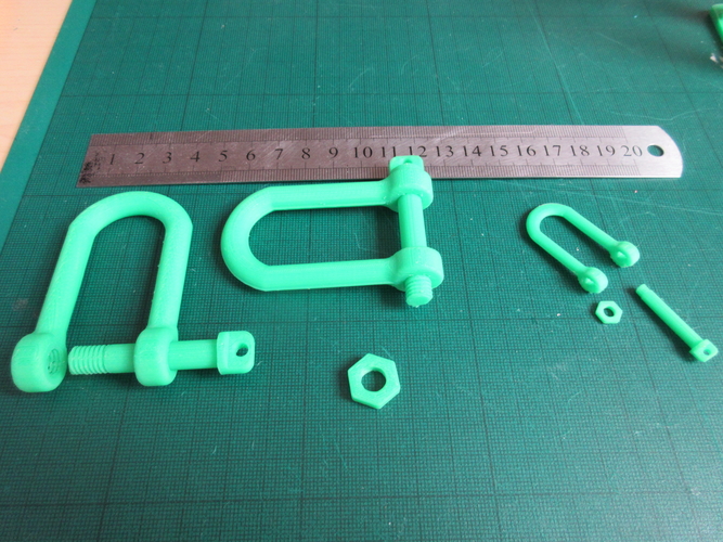 Tank style Tow Hook (Shackle) 3D Print 207044