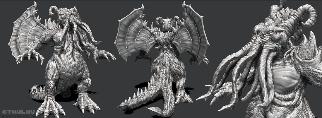 Cthulhu Figurine 3D Print 207200 Cthulhu Figurine 3D Print 207200