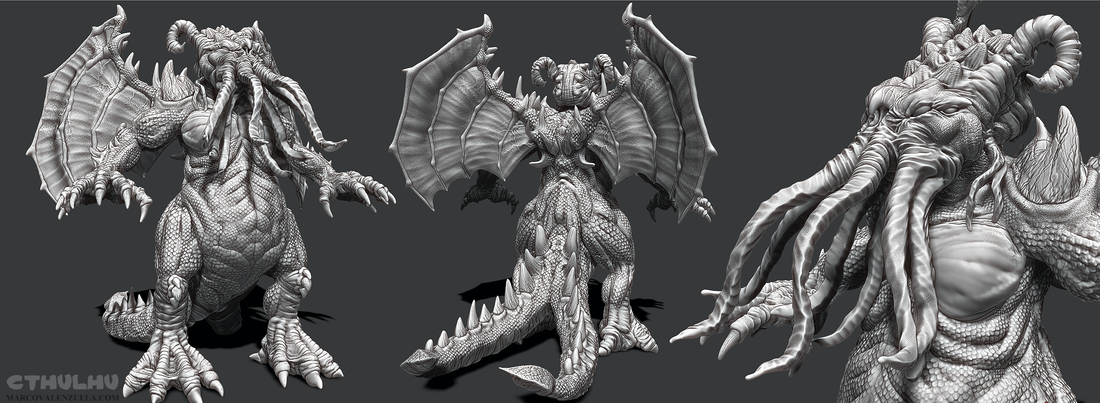 Cthulhu Figurine 3D Print 207202 Cthulhu Figurine 3D Print 207202