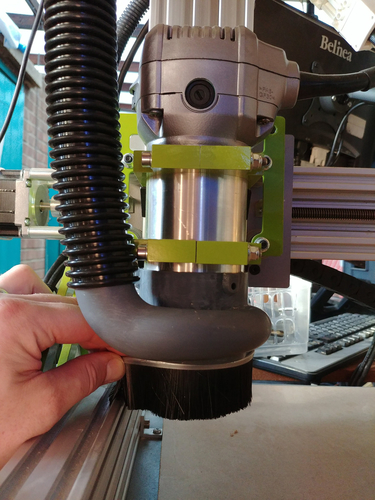 Compact CNC Router Dust Extractor Head 3D Print 207288