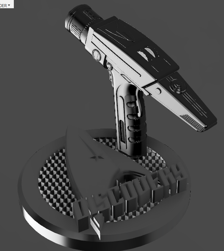 star trek discovery Phaser with stand 3D Print 207290 star trek discovery Phaser with stand 3D Print 207290
