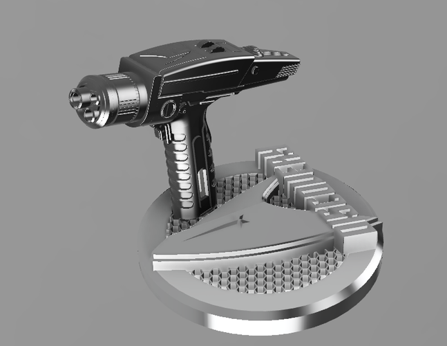 star trek discovery Phaser with stand 3D Print 207294 star trek discovery Phaser with stand 3D Print 207294