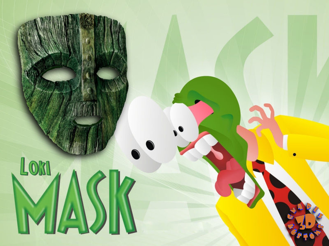 Jim Carrey's -  Loki Mask from the movie "The Mask" 3D Print 207500
