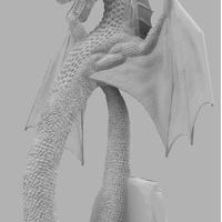 Small Dragon Door Handle 3D Printing 208102