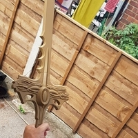 Small Goldar sword from mighty morphin power rangers 3D print model 3D Printing 208437