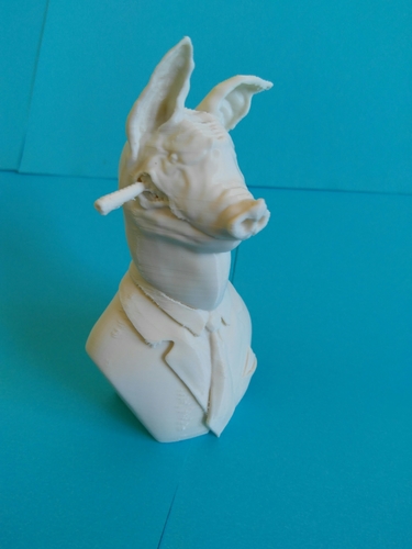 Pig Bust, The chief 3D Print 209077 Pig Bust, The chief 3D Print 209077
