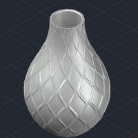 Small vase with waves 3D Printing 209190