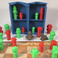 Small Doctor Who Chess Set Play Set 3D Printing 209245