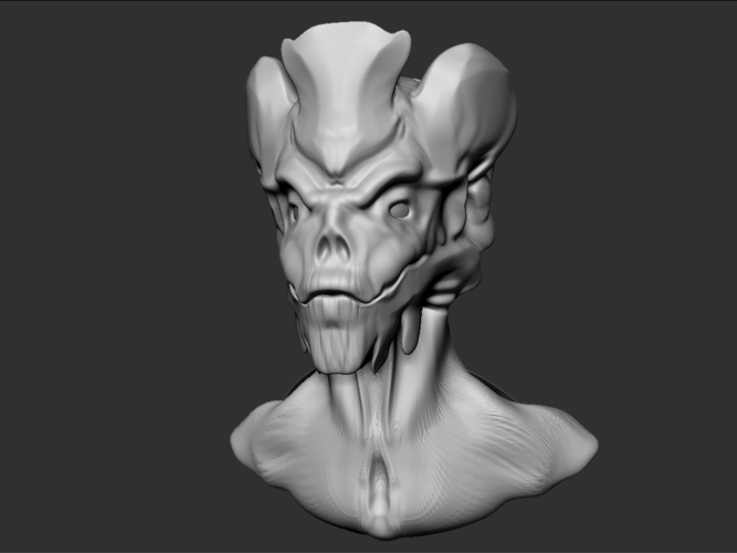 Alien Head 3D Print 209480 Alien Head 3D Print 209480
