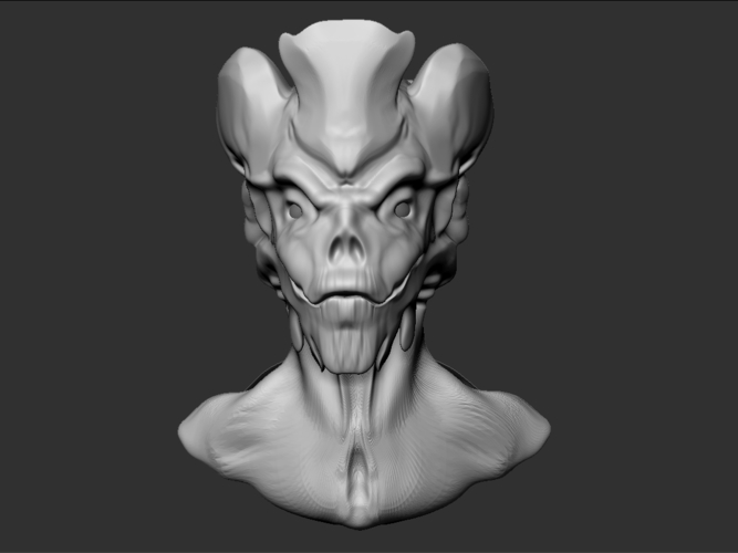 Alien Head 3D Print 209481 Alien Head 3D Print 209481