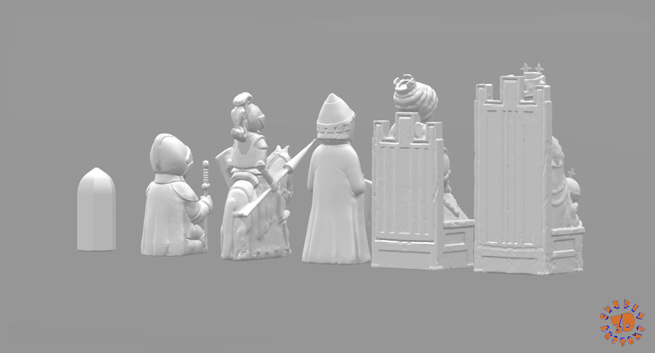 Chess Set 6 3D Print 209991 Chess Set 6 3D Print 209991