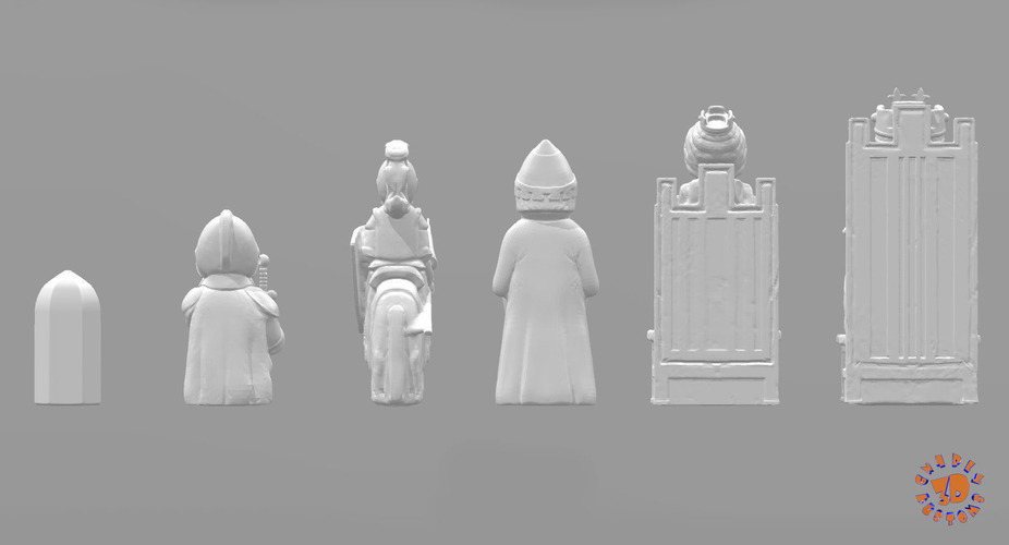 Chess Set 6 3D Print 209992 Chess Set 6 3D Print 209992