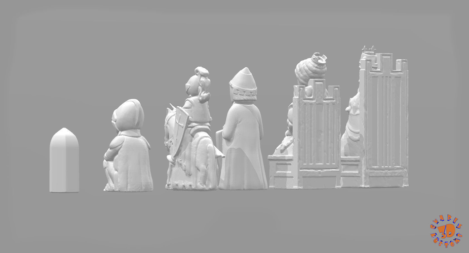 Chess Set 6 3D Print 209993 Chess Set 6 3D Print 209993