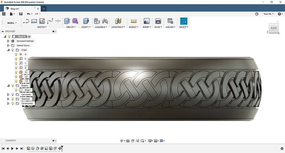 Celtic Ring 3D Print 210856 Celtic Ring 3D Print 210856