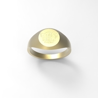 Small Signet Ring: Arcanum 3D Printing 210936