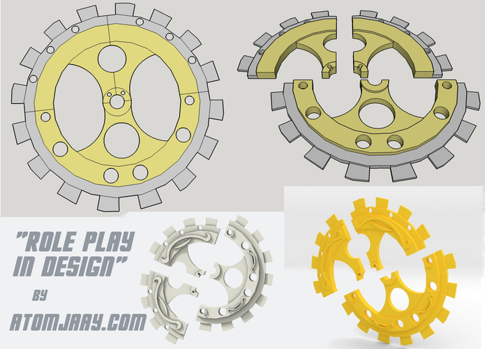 GearBox Clutch & Jewelry Set 3D Print 21097