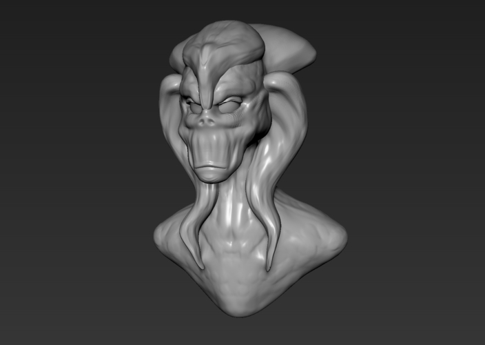 Alien Bust 3D Print 211022 Alien Bust 3D Print 211022