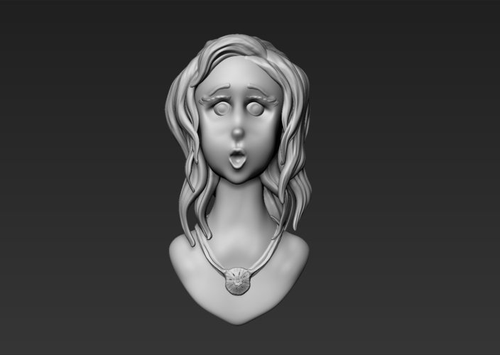 Girl Bust 3D Print 211399 Girl Bust 3D Print 211399