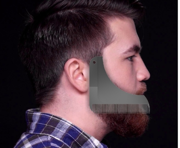 beard shaping comb 3D Print 211423