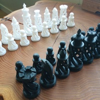 Small Spiral Chess Set (Large) 3D Printing 21146