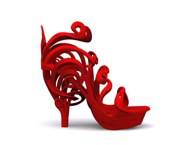Art Nouveau Shoe 3D Print 21165 Art Nouveau Shoe 3D Print 21165