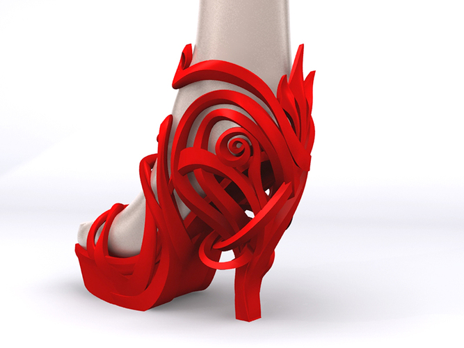 Art Nouveau Shoe 3D Print 21166 Art Nouveau Shoe 3D Print 21166